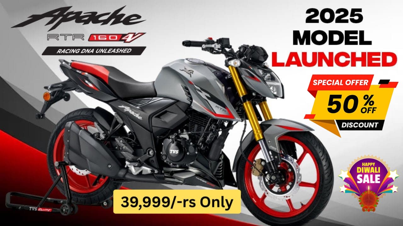 TVS Apache RTR 125, TVS Apache 125 Launch, TVS Apache 125 Price, TVS Apache 125 Mileage, 82km/L Bikes, TVS Apache 125 Diwali Offer, 50% Discount Bikes, Best 125cc Bike India, TVS Sporty Bikes, TVS Apache RTR Review, Budget-Friendly Motorcycle India, TVS Apache 125 Features, TVS Apache 125 Variants, TVS Apache 125 Specs, TVS 125cc Bike, TVS Bike Launch 2025, TVS Apache Digital Console, TVS Apache Safety Features, TVS Apache 125 Design, Affordable Sports Bike India