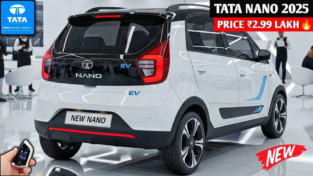Tata Nano EV 2025, Tata Nano EV price India, 350KM range electric car, Tata Nano fast charging, full touchscreen electric car, affordable EV India, Tata Nano EMI plan, budget electric vehicle, eco-friendly electric car India, Tata Nano EV review